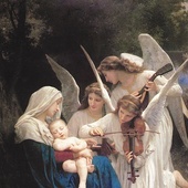 William-Adolphe Bouguereau Maryja z aniołami olej na płótnie, 1881 Muzeum Forest Lawn  Glendale (USA)