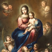 Domingo Martínez Matka Boża Różańcowa olej na płótnie, ok. 1720 Muzeum Sztuk Pięknych, Sewilla