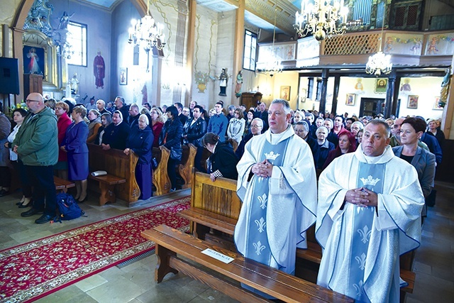 Na pielgrzymkowej Eucharystii.