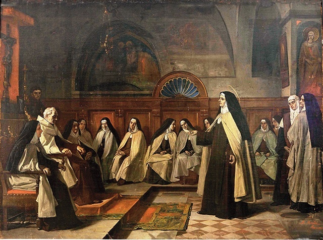 Benito Mercadé y Fábregas, Św. Teresa od Jezusa, olej na płótnie, 1868, Museo de Zaragoza, Saragossa