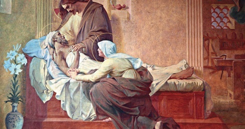 Według tradycji Józef umarł w obecności Maryi i Jezusa, dlatego został patronem dobrej śmierci.