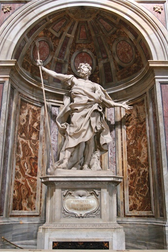 Posąg legionisty Longina w bazylice św. Piotra w Watykanie zaprojektował i wykonał Gian Lorenzo Bernini.