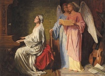 Simon Glücklich Gra św. Cecylii w towarzystwie aniołów olej na płótnie, 1886 kolekcja prywatna