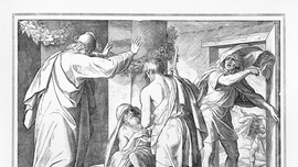 Rycina ilustrująca Księgę Hioba w Biblii wydanej w 1909 r.