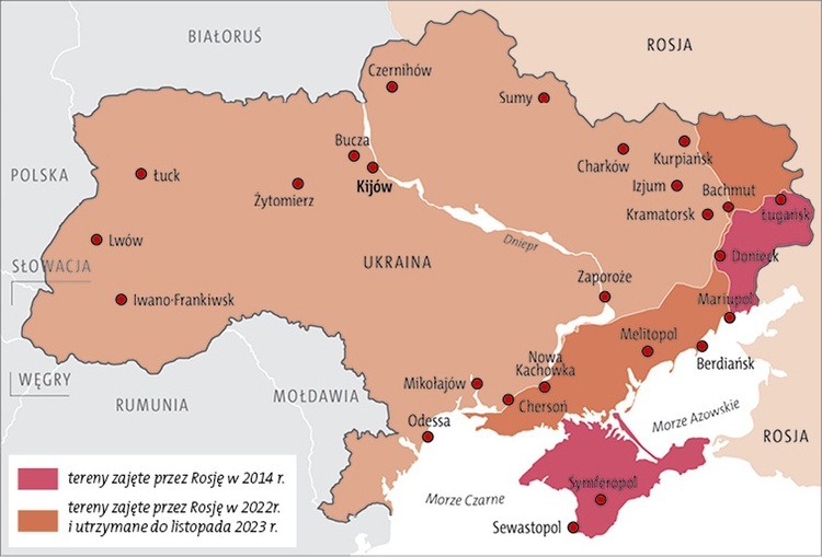 sytuacja na froncie wojny rosji z ukrainą