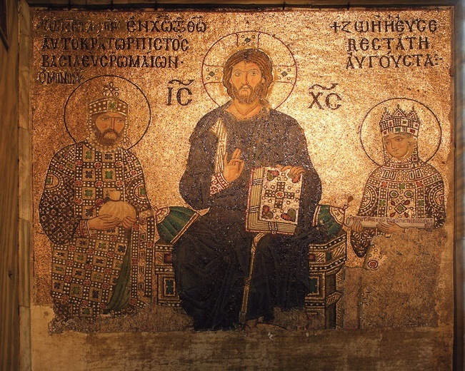 Chrystus Pantokrator w Hagia Sophia, dawny Konstantynopol, obecnie Istambuł (Turcja).