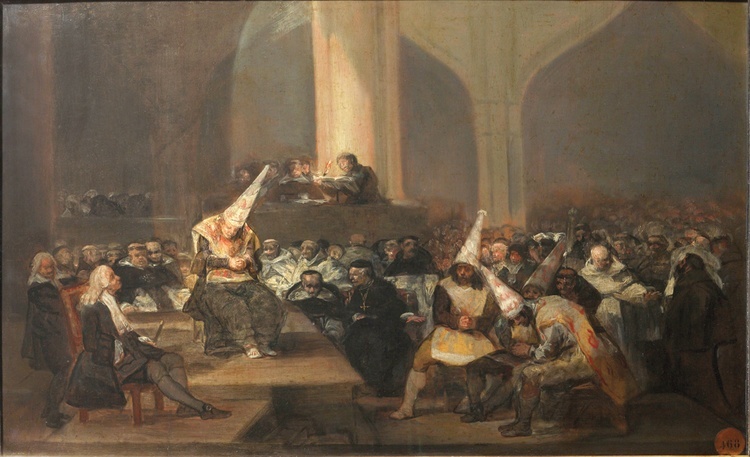 Obraz Francisca de Goi przedstawiający „auto-da-fé” w procesie inkwizycyjnym.