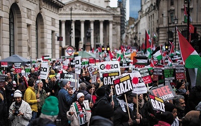 Propalestyńska demonstracja w centrum Londynu, 9.12.2023 r.