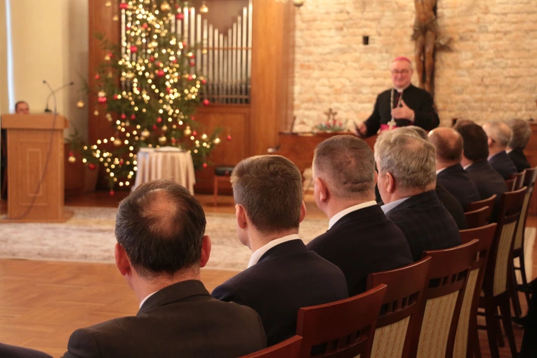 Płock. Spotkanie samorządowców z bp. Stułkowskim