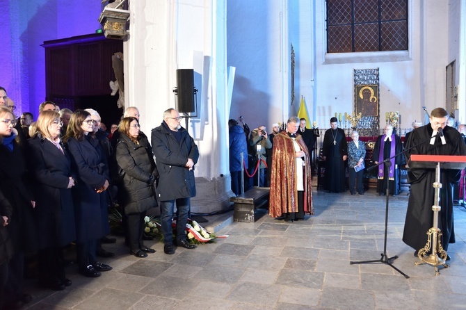 Modlitwa międzyreligijna w bazylice Mariackiej w Gdańsku