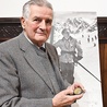 Wojciech Rodowicz jest najstarszym żyjącym krewnym bohatera. Na zdjęciu prezentuje zegarek z XIX wieku.