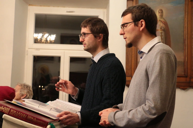 Płock. Wieczernia w cerkwi