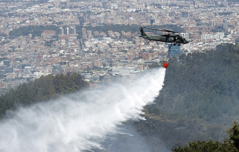 Pożary lasów wokół Bogoty, alarm prawie w całym kraju