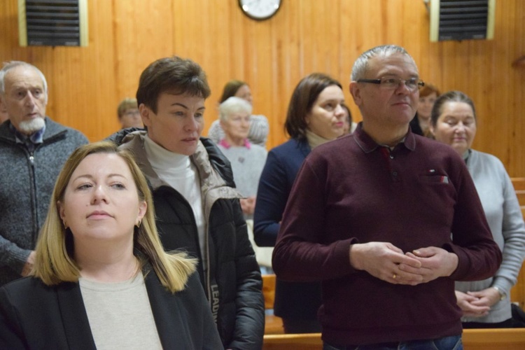 Uczestnicy spotkania wzięli udział w nabożeństwie słowa Bożego