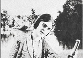 Zofia Bobińska.  Zdjęcie zrobione  nad Jordanem.
