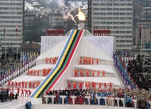 Luty 1984 r. Ceremonia otwarcia olimpiady zimowej w Sarajewie.