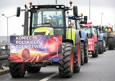 	Protest rolników  w miejscowości Stojadła k. Mińska Mazowieckiego, 9 lutego 2024.