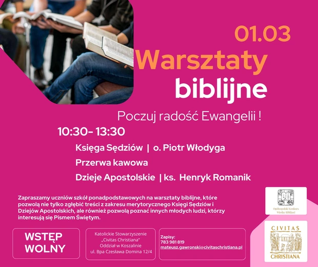 Młodzieżowe warsztaty biblijne