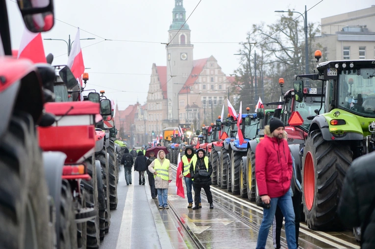 Protest rolników w Olsztynie