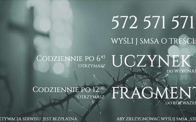 Codziennie rano przed siódmą można otrzymać propozycję uczynku do wykonania, a w południe fragment Pisma Świętego do rozważenia.