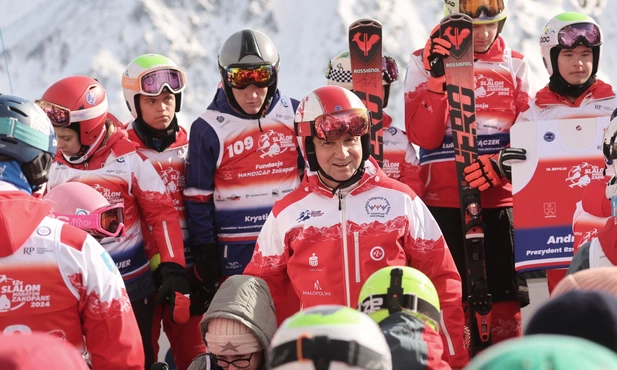 Prezydent Andrzej Duda otworzył charytatywny slalom na Kasprowym Wierchu