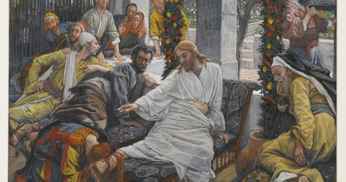 „Olejek Magdaleny”. Obraz z cyklu „Życie naszego Pana Jezusa Chrystusa”  James Tissot, 1886–1894.