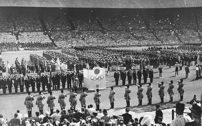 Otwarcie igrzysk w 1948 r.  na stadionie Wembley. 