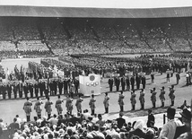 Otwarcie igrzysk w 1948 r.  na stadionie Wembley. 