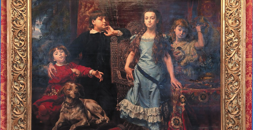 „Portret czworga dzieci artysty” pochodzi z Narodowej Galerii Sztuki we Lwowie.