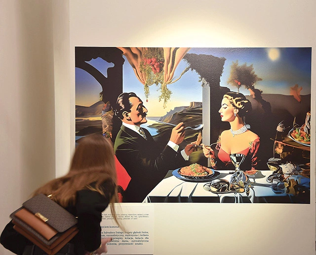 Radomianie z zaciekawieniem oglądali prace malarza.