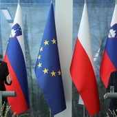 Prezydenci Polski i Słowenii podczas wspólnej konferencji prasowej