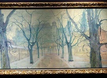 „Poranek pod Wawelem” (1894). Ten widok malarz miał przed oczyma już od dzieciństwa.