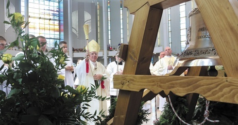 	Poświęcenie Dzwonów Nadziei w sanktuarium Bożego Miłosierdzia w Łagiewnikach.