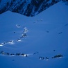 Uczestnicy 24. edycji Glacier Patrol na trasie wyścigu w Alpach Szwajcarskich. 21.04.2024 Szwajcaria