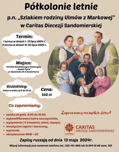 Sandomierska Caritas przygotowała wakacyjną ofertę dla dzieci