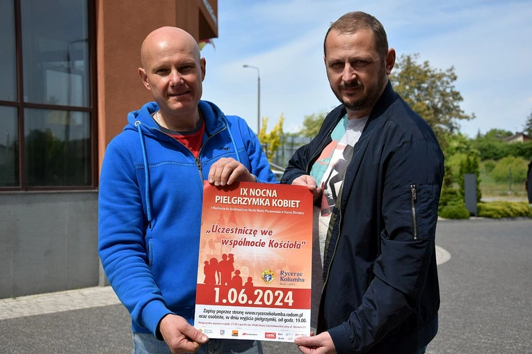 Rycerze Kolumba zachęcają do wzięcia udziału w pielgrzymce.