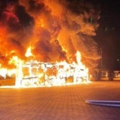 Bytom. Pożar zajezdni. Spłonęło 10 autobusów