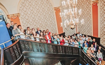 Uczestnicy spotkania jubileuszowego w Muzeum Górnictwa Węglowego w Zabrzu.