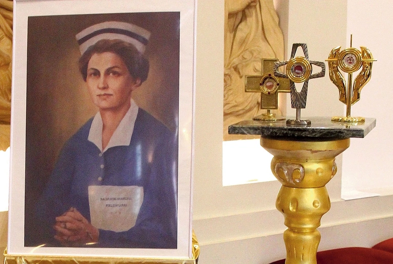 Relikwie bł. Hanny Chrzanowskiej – jej wizerunek znajdzie się na sztandarze Katolickiego Stowarzyszenia Pielęgniarek.