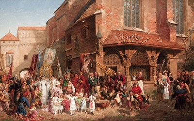Hipolit Lipiński Procesja Bożego Ciała olej na płótnie, 1881 Muzeum Narodowe, Kraków