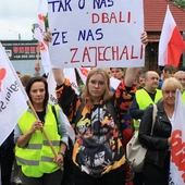 Protest przeciwko likwidacji Walcowni Rur Andrzej w Zawadzkiem