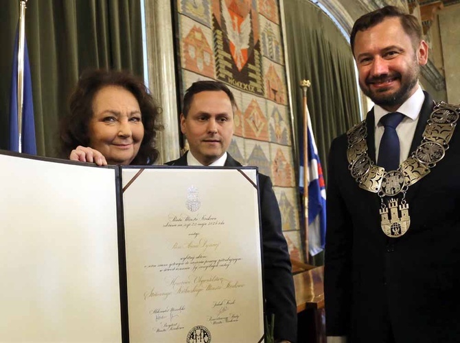 Anna Dymna Honorową Obywatelką Miasta Krakowa