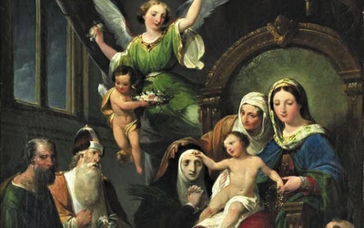 „Święta Rodzina ze świętymi” na płótnie z XIX wieku