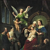 „Święta Rodzina ze świętymi” na płótnie z XIX wieku
