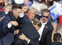 Postrzelony Donald Trump