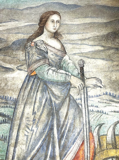 W prezbiterium znów pojawiła się  św. Katarzyna.