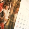 Rzeźba męczeństwa  św. Sebastiana – pierwsza kalendarzowa karta.