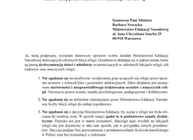 „Tak” dla religii w szkole 