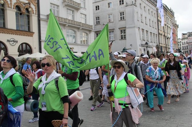 Wyjście 44. Pieszej Pielgrzymki Krakowskiej z Wawelu na Jasną Górę