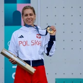 Aleksandra Mirosław ze złotym medalem igrzysk olimpijskich. 